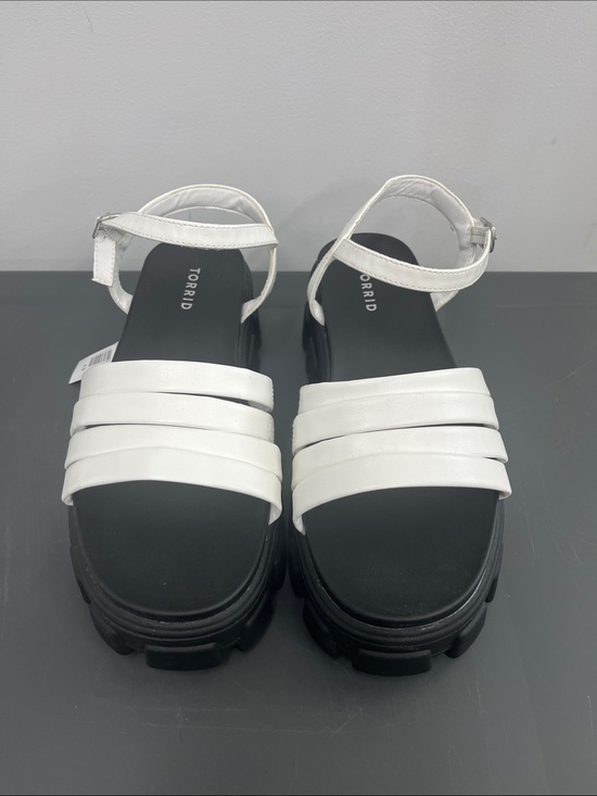 torrid Shoes - torrid White Multi-Strap Platform Sandals with Black Sole
